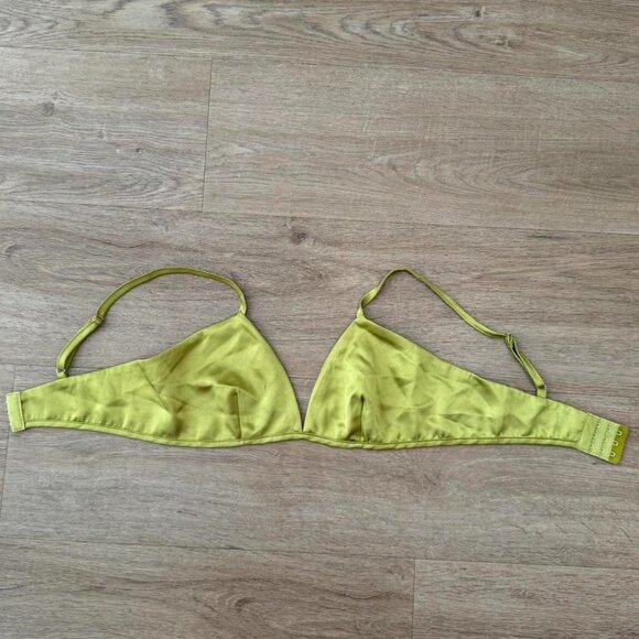 Women's Green and Yellow Bra - Picture 1 of 3